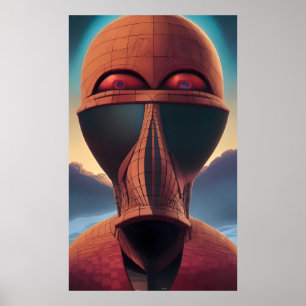 Póster Wow Ken Gage Psychedelic Sci-Fi