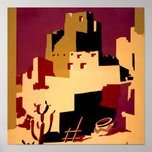 Póster WPA del Suroeste del Pueblo WPA Nacional