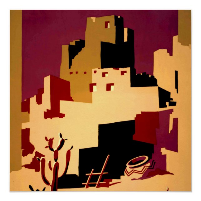 Póster WPA del Suroeste del Pueblo WPA Nacional (Anverso)