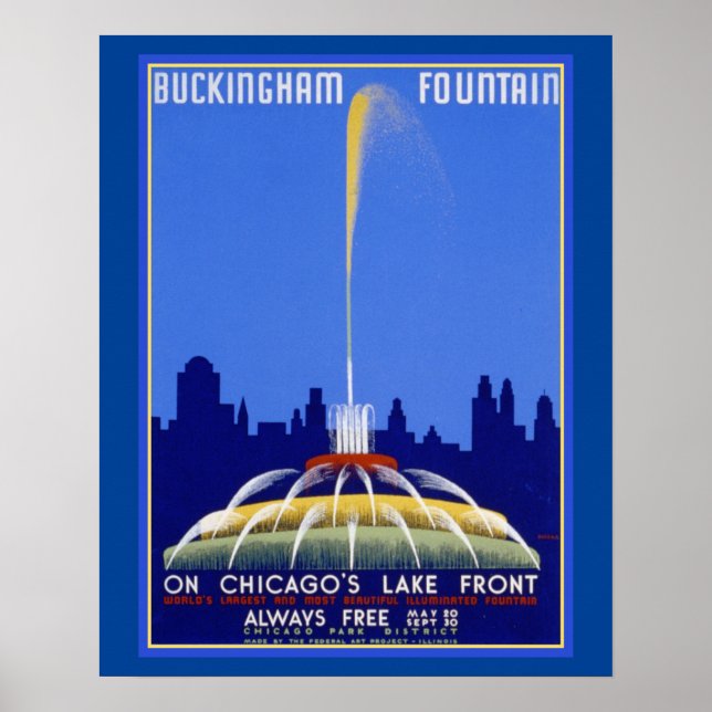 Póster WPA Fundación Buckingham Chicago Ill (Frente)
