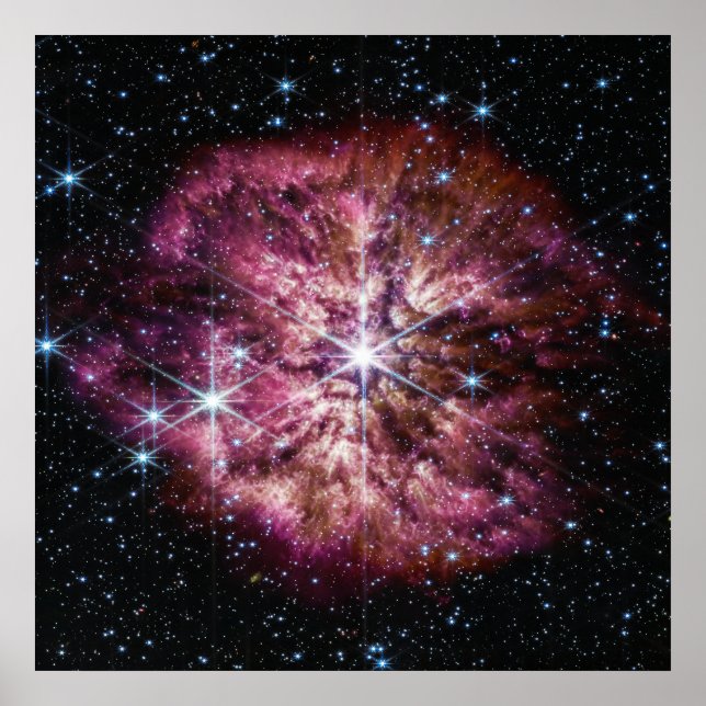 Póster WR 124 Star & Nebula | Estrellas brillantes | JWST (Frente)