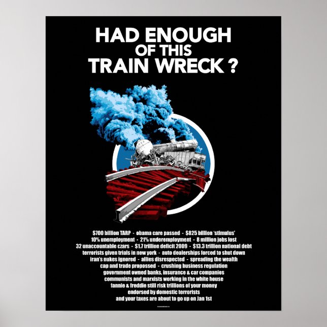 Póster Wreck de tren (16x20) (Frente)