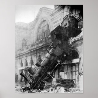Póster Wreck En Montparnasse 1895 Poster