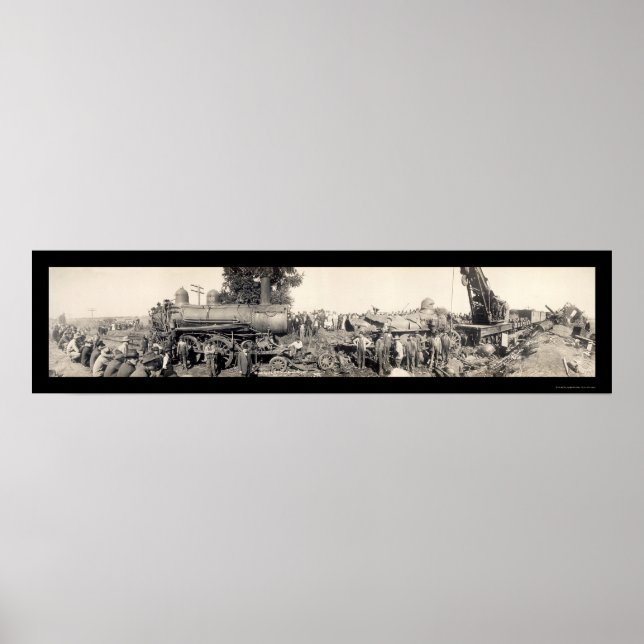 Póster Wreck Illinois Photo 1909 (Frente)