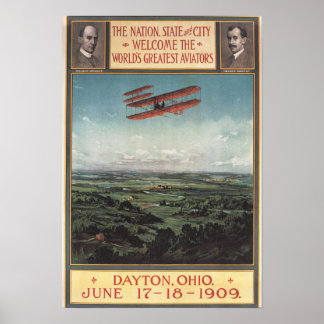 Póster Wright Brothers Plane
