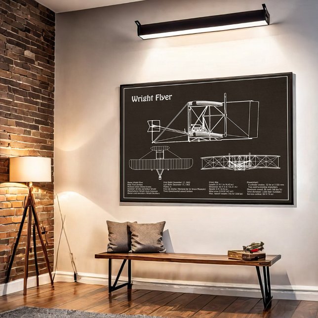 Póster Wright Flyer- Planes de dibujo del plano aéreo PD (Subido por el creador)