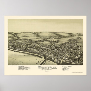Póster Wrightsville, PA Panoramic Map - 1894