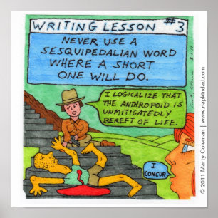 Póster Writing Lesson #3