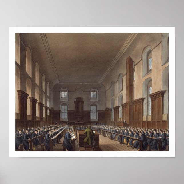 Póster Writing School, Christ Hospital, from Ackermann's (Frente)