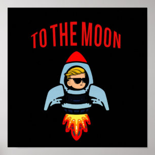 Póster WSB AL MOON Wall StreetBets GME AMC