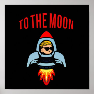 Póster WSB AL MOON Wall StreetBets GME AMC
