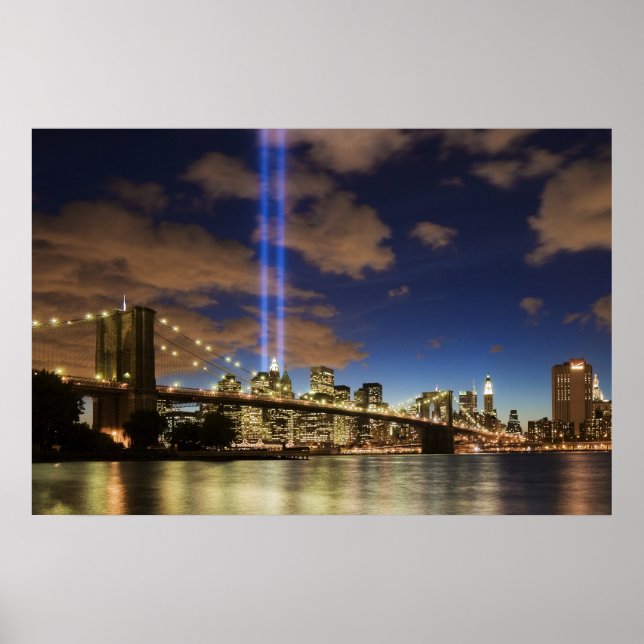 Póster WTC Lights Brooklyn Bridge (Frente)