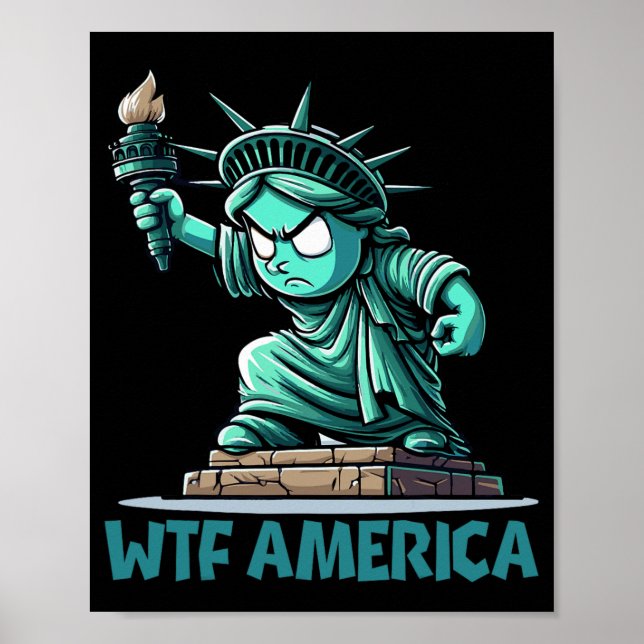 Póster Wtf Estados Unidos Contra La Democracia Y La Polít (Frente)
