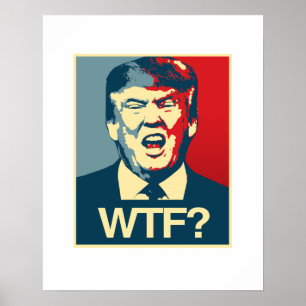 Póster WTF - Poster anti Trump - Anti-Trump -