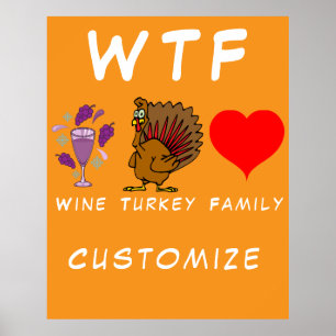 Póster WTF Wine Turkey Family Thunder_Cove