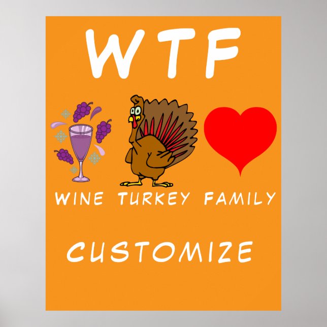 Póster WTF Wine Turkey Family Thunder_Cove (Frente)