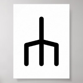 Póster WUNJO Rune Nórdica (Alegría, Armonía) | Futhark An