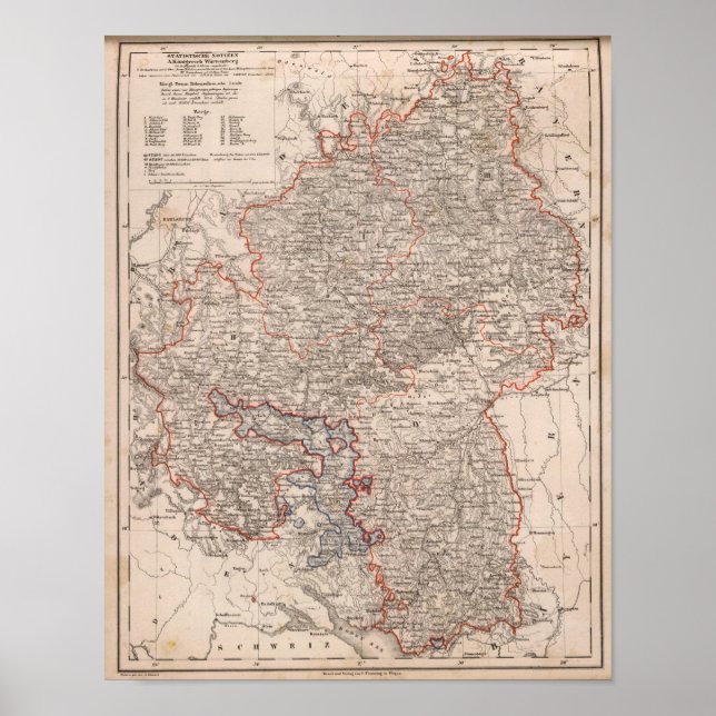 Póster Wurtemberg, Alemania (Frente)