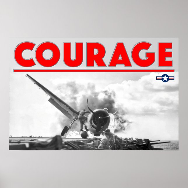 Póster WW2 COURAGE - F6F-3 Hellcat (Frente)