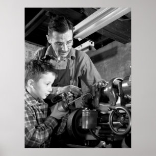 Póster WW2 New Jersey Machine Shop, 1942