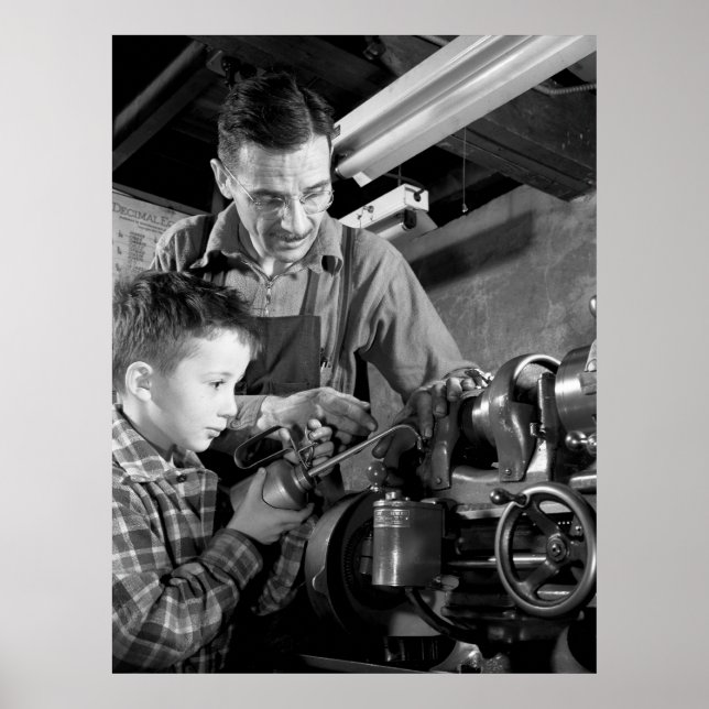 Póster WW2 New Jersey Machine Shop, 1942 (Frente)