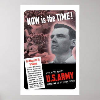 Póster WW2 Poster de reclutamiento militar