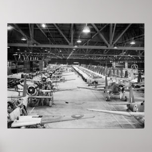 Póster WW2 producción en masa, 1943