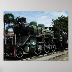 Póster WW2 Steam Train at the River Kwai Bridge