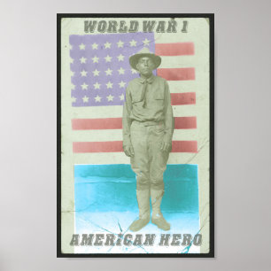 PÓSTER WWI - HÉROE AMERICANO