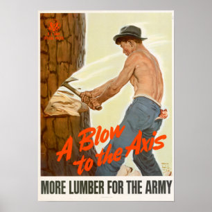 Póster WWII A Blow to the Axis