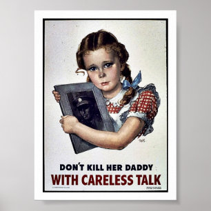 Póster Wwii Careless11