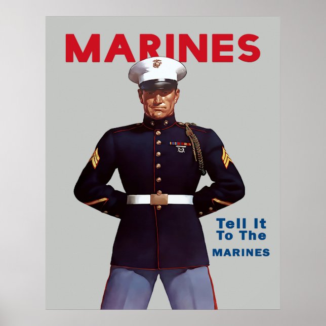 Póster WWII Marines recruitment poster (Frente)