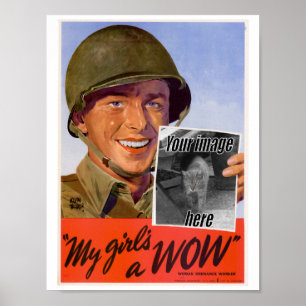 Póster WWII mi poster del chica