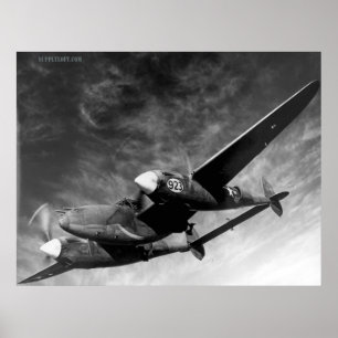 Póster WWII P38 Lightning