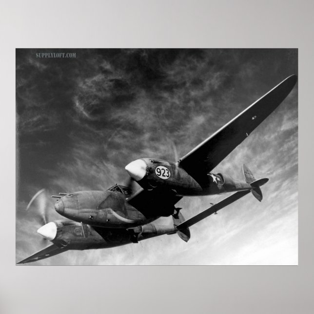 Póster WWII P38 Lightning (Frente)