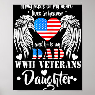 Póster Wwii Veterans Daughter Gift Dad Recuerdan Vetera