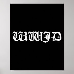 Póster Wwjd qué haría Jesús inspiracional