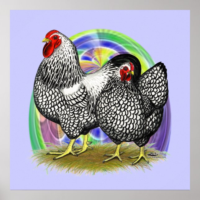 Póster Wyandotte: Pareja de Huevos de Pascua (Frente)