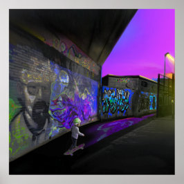 PÓSTER WYKEHAM STREET BRIDGE GRAFFITI