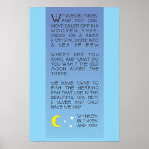 Póster Wynken, Blynken y Nod