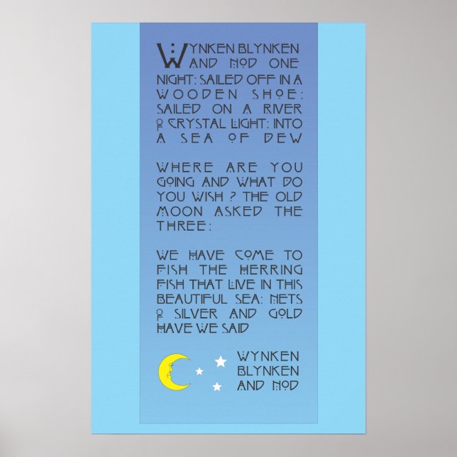 Póster Wynken, Blynken y Nod (Frente)