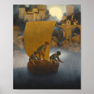 Póster Wynken Blynken Y Nod De Maxfield Parrish 1902