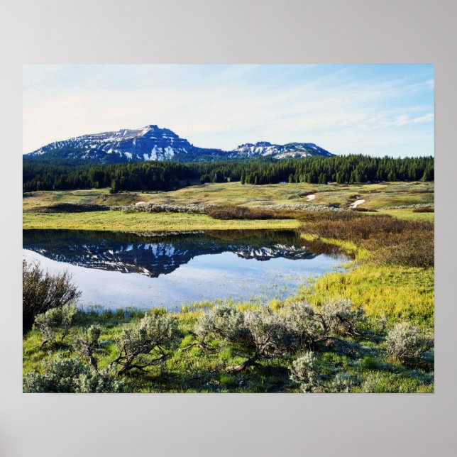 Póster Wyoming, Rocky Mountains, A mountain peak (Frente)