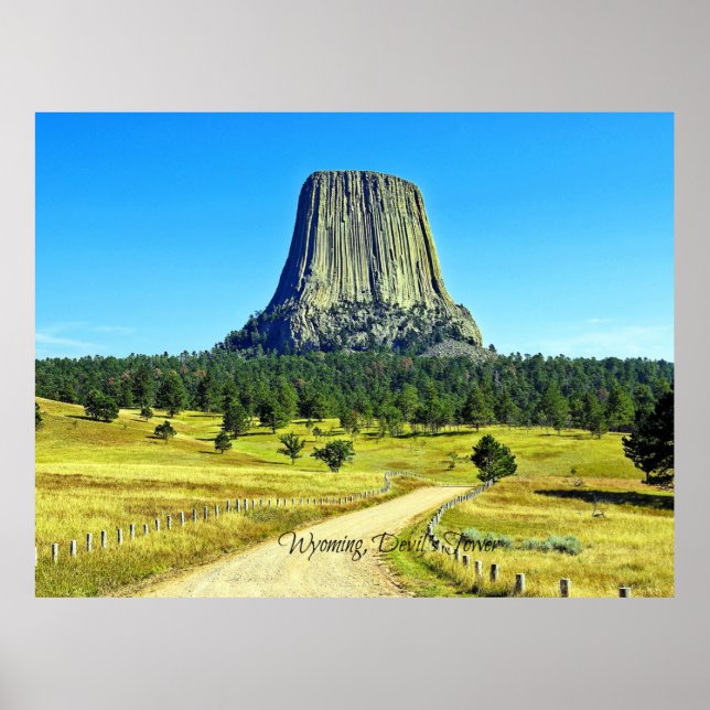 Póster Wyoming, Torre del Diablo (Frente)