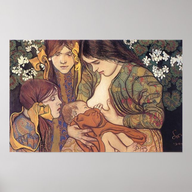 Póster Wyspianski, maternidad, 1905 (Frente)