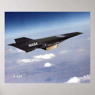 Póster X-43A Hipersónico Ramjet poster 20"x24"