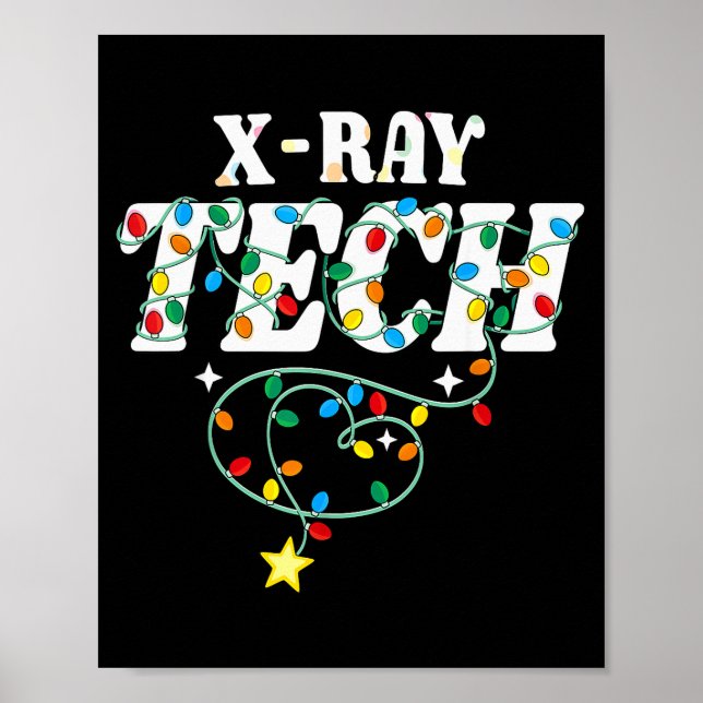 Póster X-ray Tech Christmas Radiologic Technologist Techs (Frente)