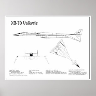 Póster XB-70 Valkyrie - Planes de Planes de Planes de Pla