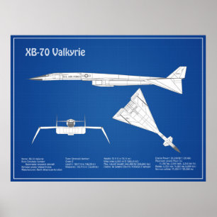 Póster XB-70 Valkyrie - Planes de Planes de Plano de Plan