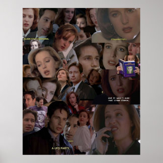 Póster XFiles Mulder y Scully Collage